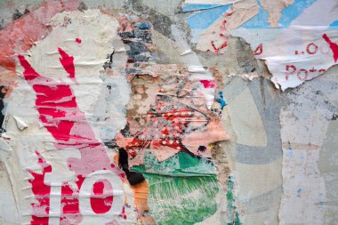 Posterler yırtık soyut