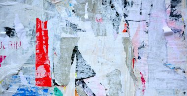 Posterler yırtık soyut