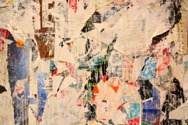 Posterler yırtık soyut