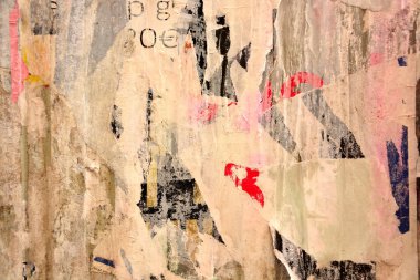 Posterler yırtık soyut