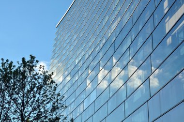 Modern ofis binasının cam cephesi