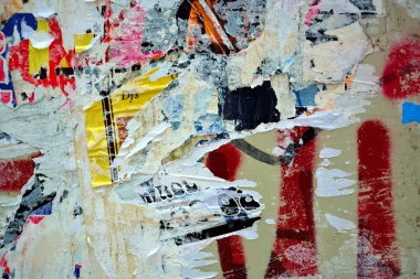 Posterler yırtık soyut