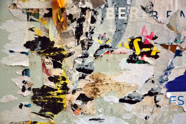 Posterler yırtık soyut