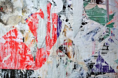 Posterler yırtık soyut