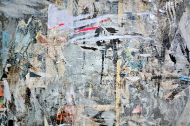 Posterler yırtık soyut