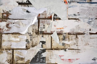 Posterler yırtık soyut