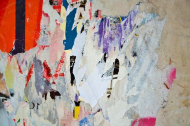 Posterler yırtık soyut