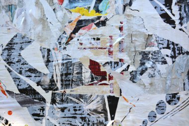 Posterler yırtık soyut