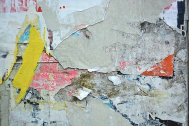 Posterler yırtık soyut