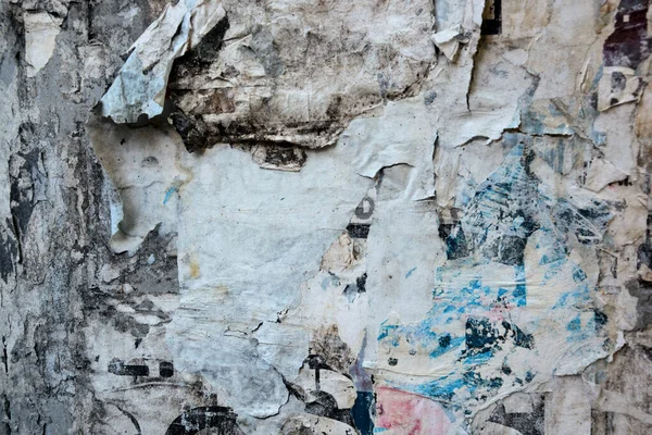 Colorful Torn Posters Grunge Old Walls Creative Abstract Background — Stock Photo, Image