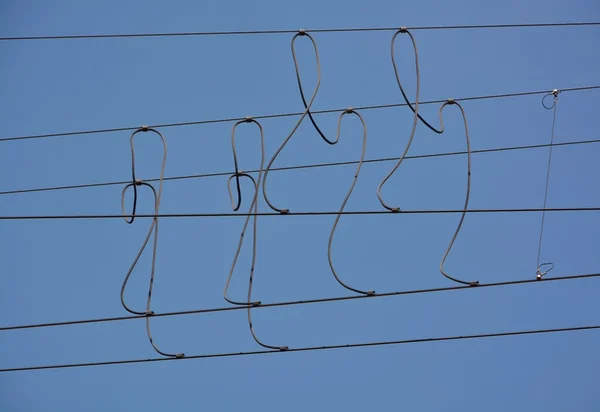 Yüksek Gerilim Güç kabloları — Stok fotoğraf