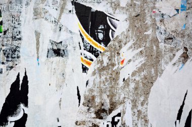 Posterler yırtık soyut