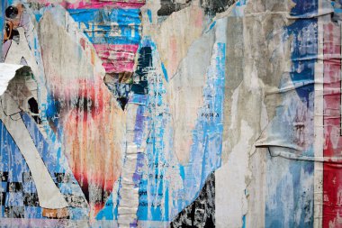 Posterler yırtık soyut