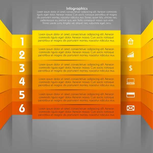 Concept d'infographie avec icônes — Image vectorielle