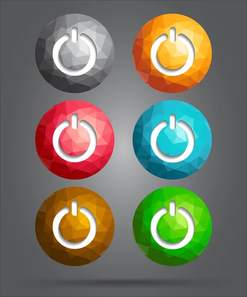 Set of icons power — Stock Vector