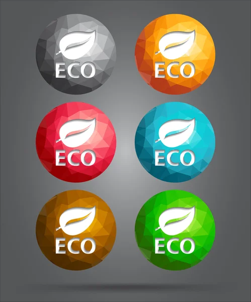 Set of icons eco — Stock Vector