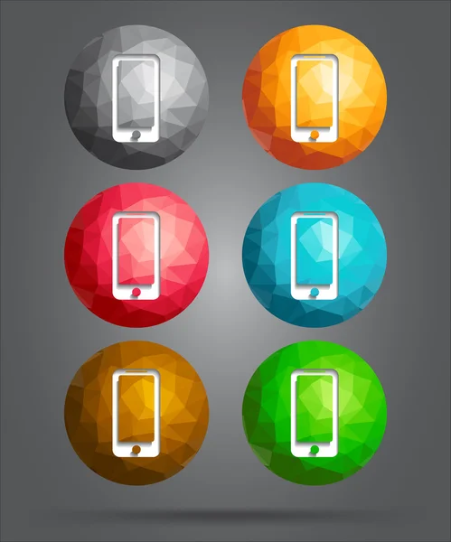 Set of icons mobile — Stock Vector