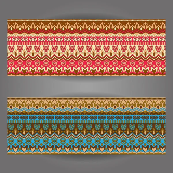 Set of beautiful vintage ornate banners — Stock Vector