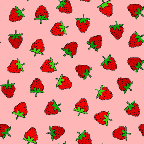 Strawberrys seamless background — Stock Vector