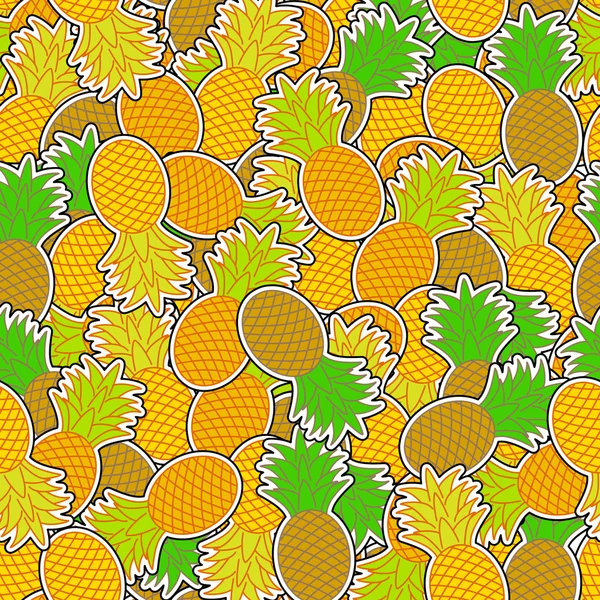 Pineapple seamless background — Stock Vector