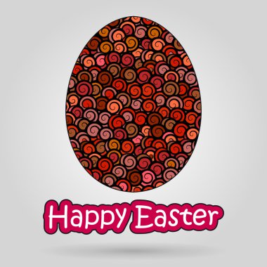 Paskalya yumurtası karalamalar ile dekore edilmiş