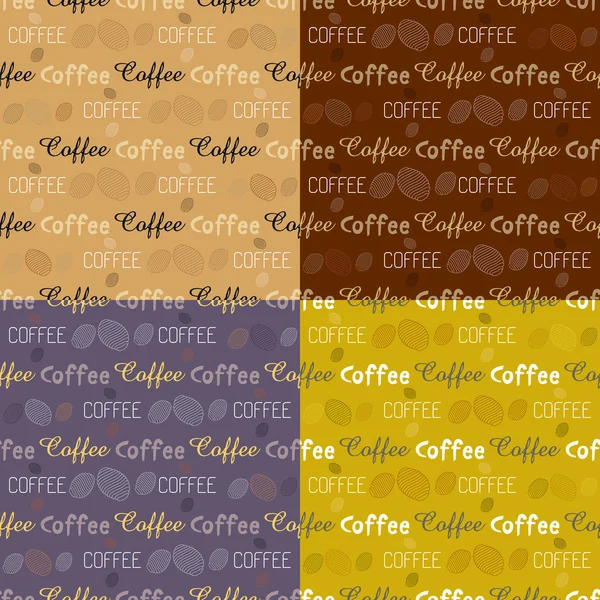 Set vectorial din fundaluri de cafea — Vector de stoc