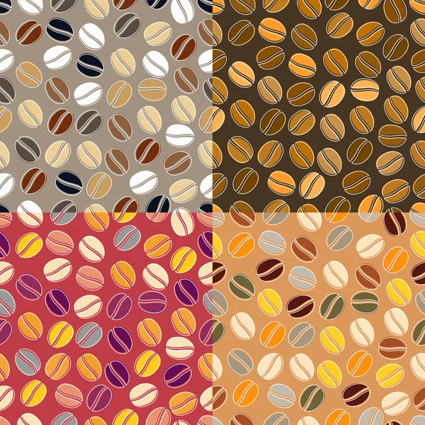 Colourful coffee seamless background — Stock Vector
