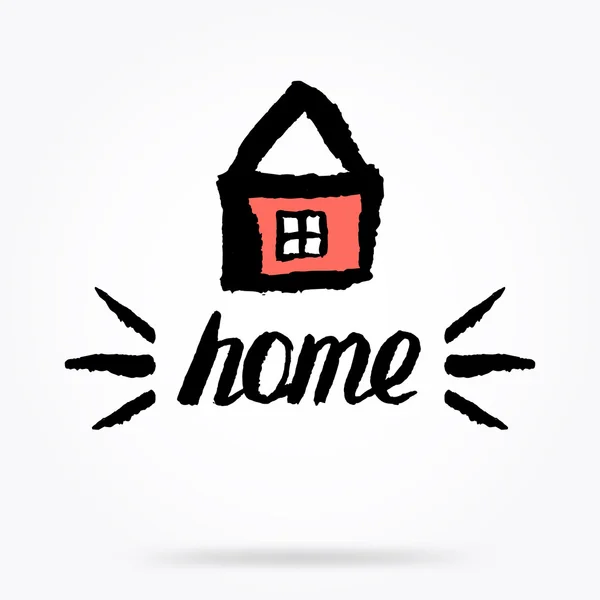 Hand drawn home icon — Stock Vector