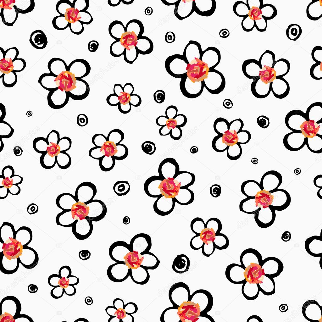 seamless pattern with flowers