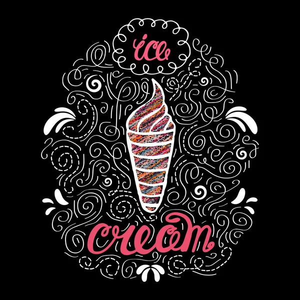 Ice cream poster — Stock Vector