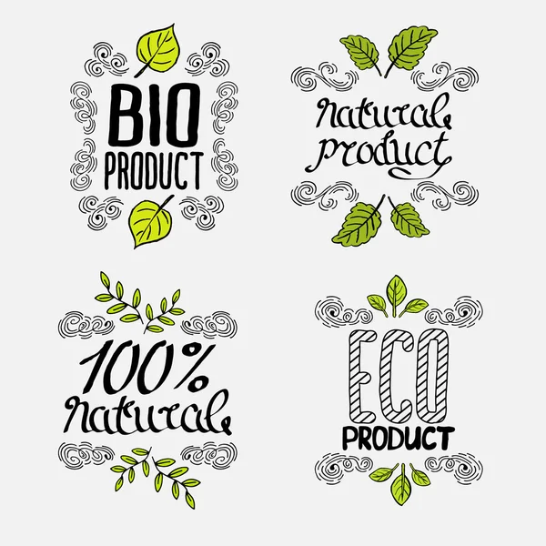 Bio, eco, natural design template — Stock Vector