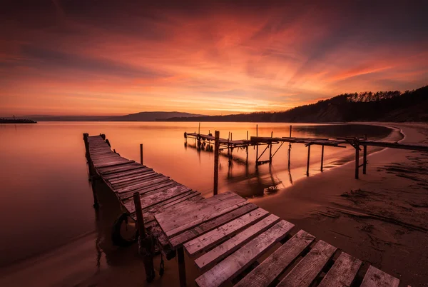 A sea sunset — Stock Photo, Image