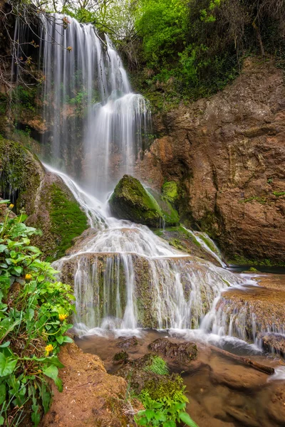 Waterfall in springtime — Stock Photo, Image