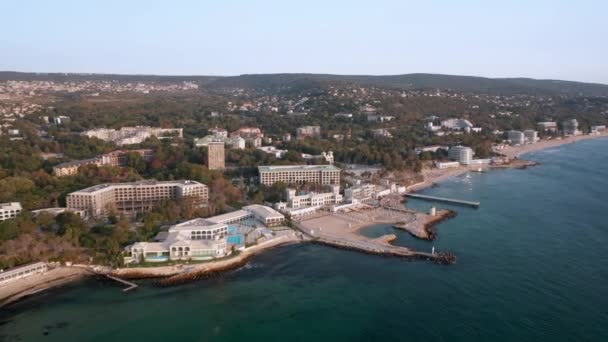 Constantine Och Helena Resort Bulgarien September 2020 Drönarflyg Ovanför Den — Stockvideo