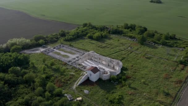 Drone Volo Sopra Rovine Della Grande Basilica Che Più Grande — Video Stock