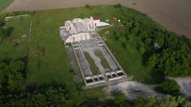 Drone Volo Sopra Rovine Della Grande Basilica Che Più Grande — Video Stock