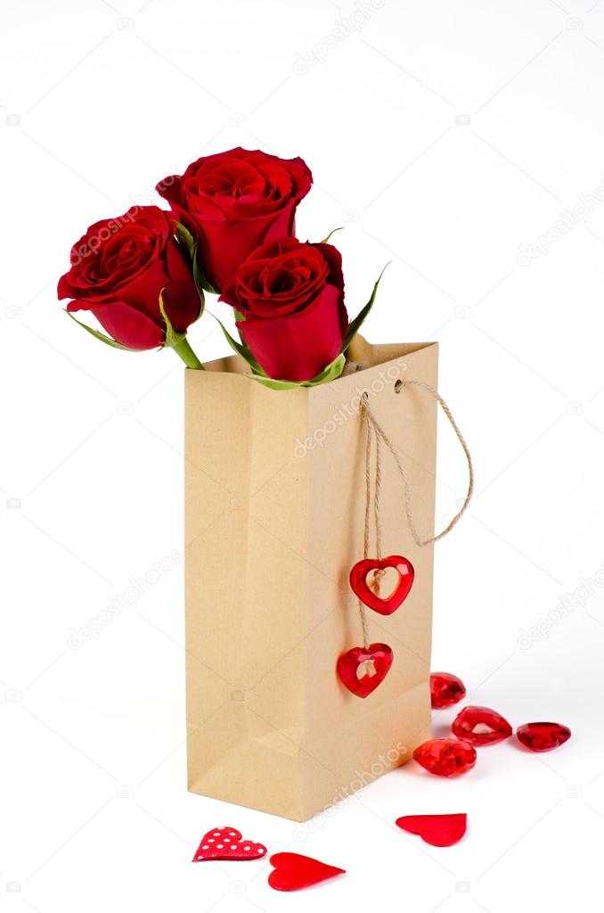Bag of Valentine Roses