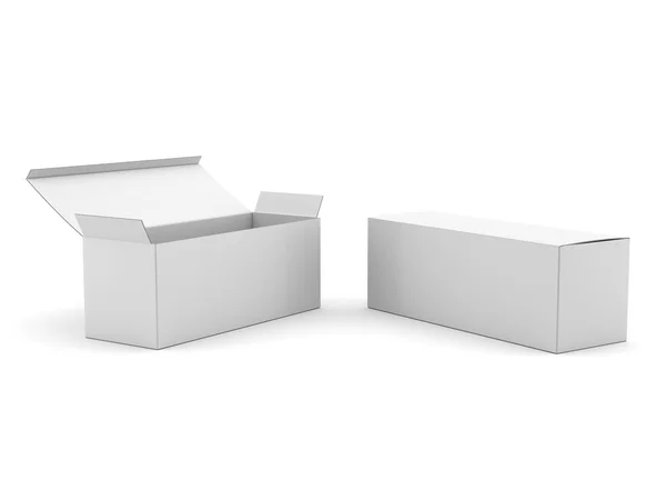 Cajas en blanco — Foto de Stock