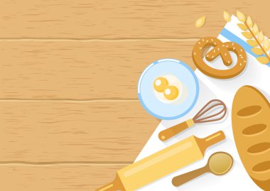 Fırında Ürünler Ve Pişirme Aletleri Kompozisyon