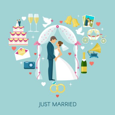 Heart Wedding Composition