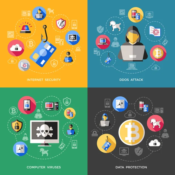 Concepto de seguridad en Internet — Archivo Imágenes Vectoriales