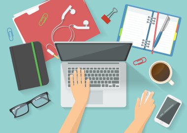 Workspace Top View Composition