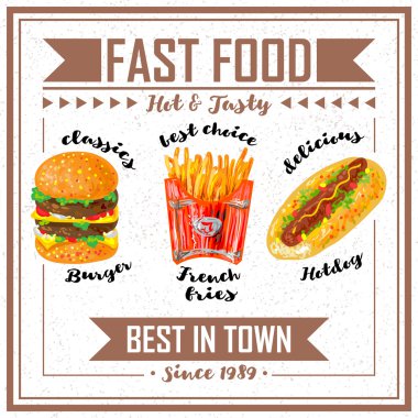 Fast food poster