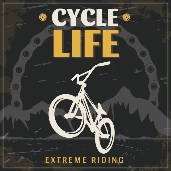 BMX Extreme montando Poster Vintage — Vetor de Stock