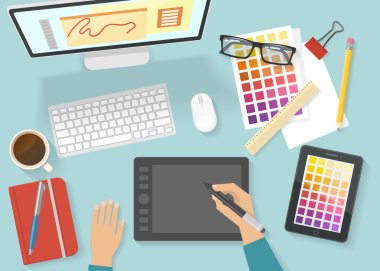 Women Workspace Composition