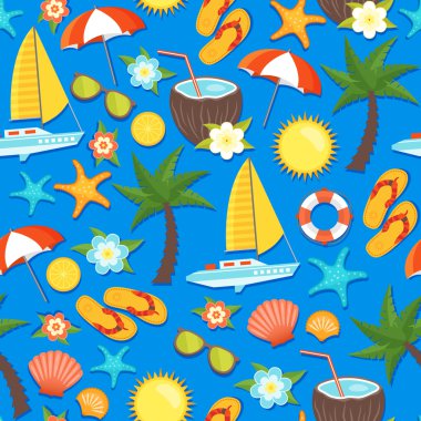 Yaz tatil seamless modeli