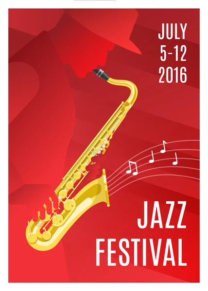 Jazz muziek poster — Stockvector