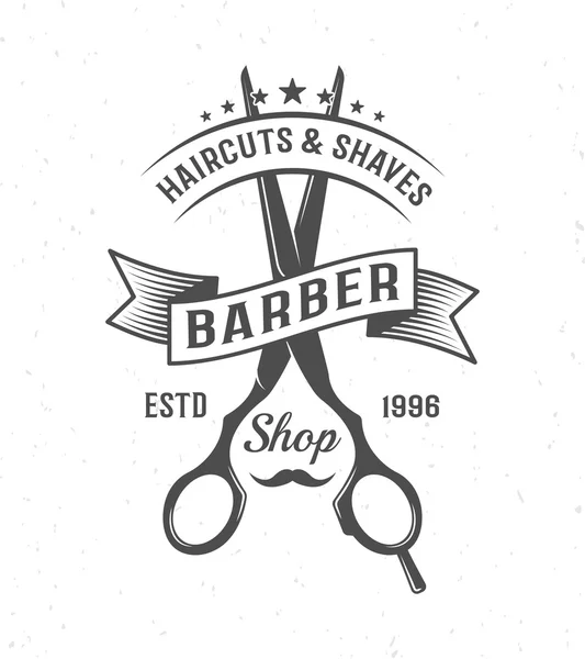 Barber Scissors Composition — Stock Vector