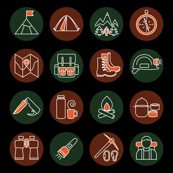 Set de iconos de escalada — Vector de stock