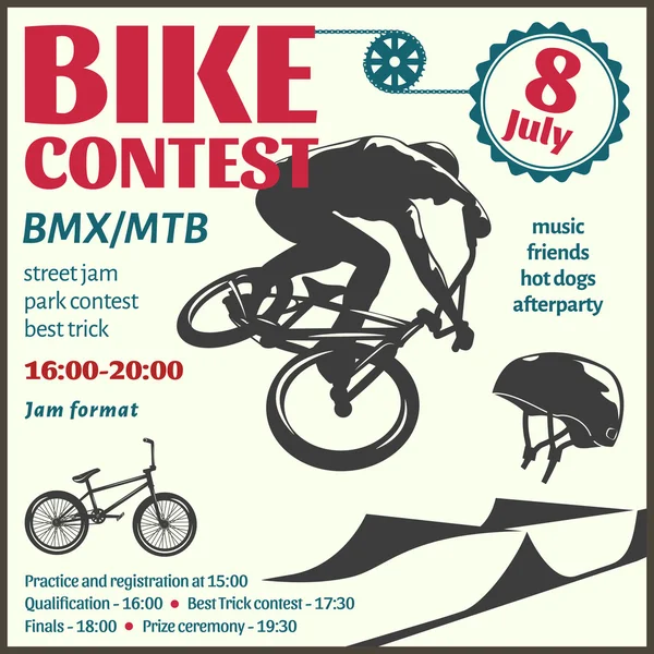 BMX evenement flyer — Stockvector